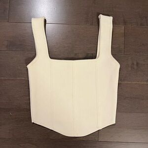 Zara ribbed knit corset top